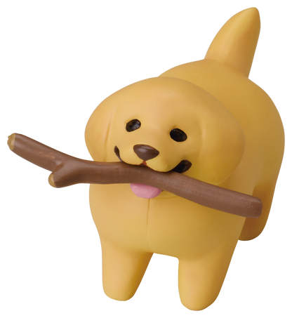 いい感じの棒をゲットした犬