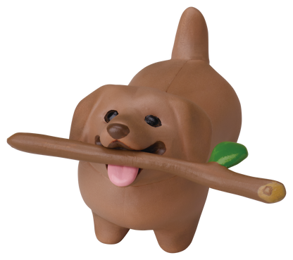 いい感じの棒をゲットした犬